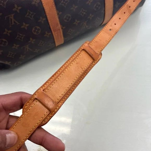 Rare Louis Vuitton Monogram Keepall Bandouliere 60 Boston bag M41422 PVC Brown - Picture 11 of 16